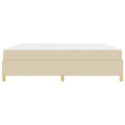 Letto a molle con materasso Bianco e crema 200 x 200 cm Tessuto - homemem39