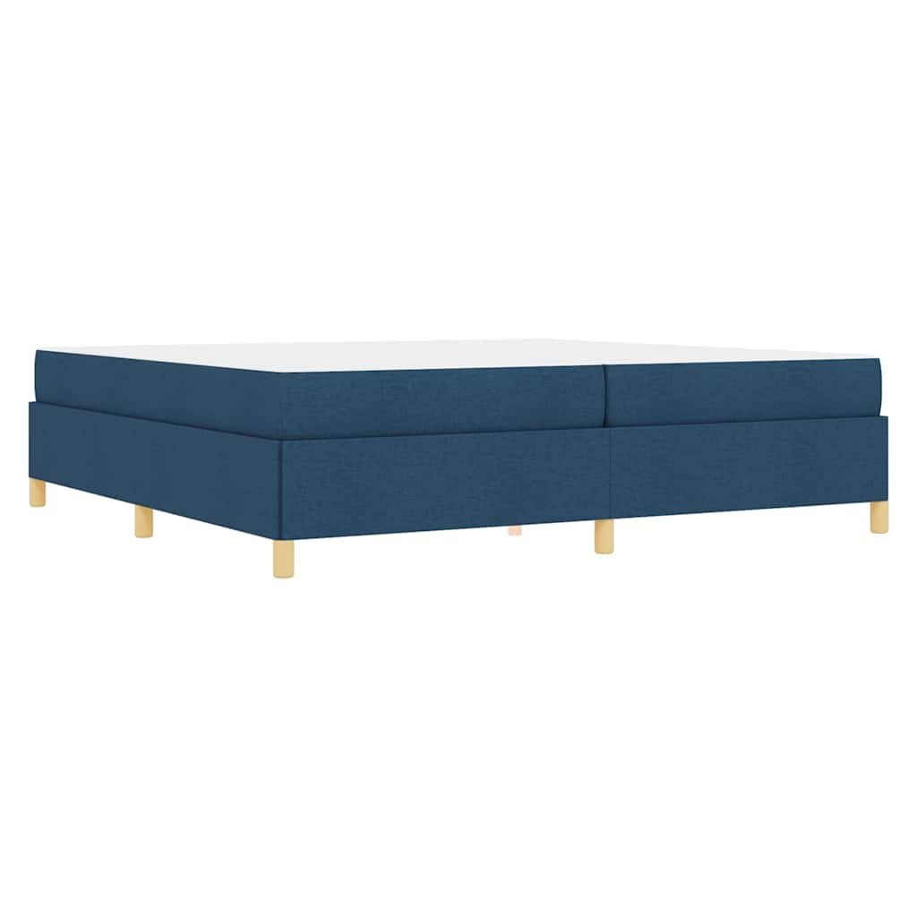 Struttura del letto con materasso Blu 200 x 200 cm Tessuto | homemem39