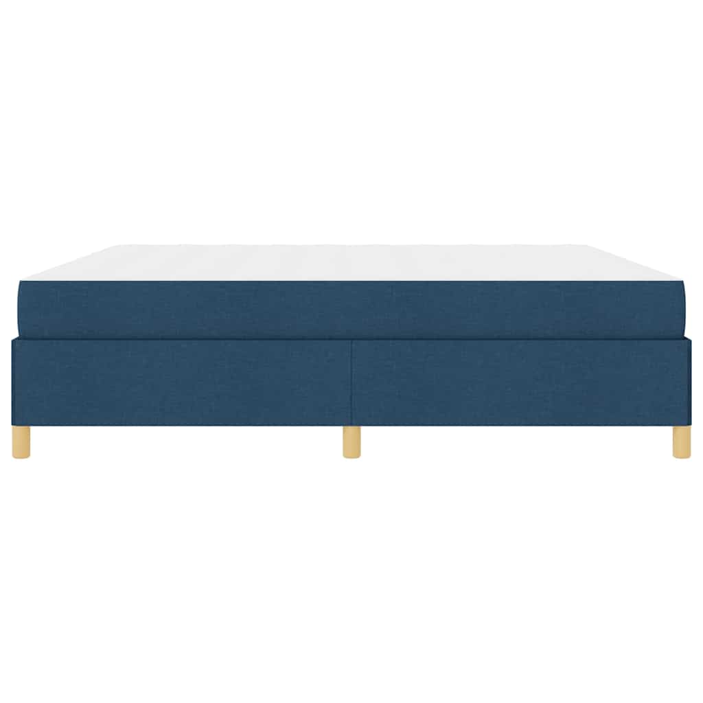 Struttura del letto con materasso Blu 200 x 200 cm Tessuto | homemem39