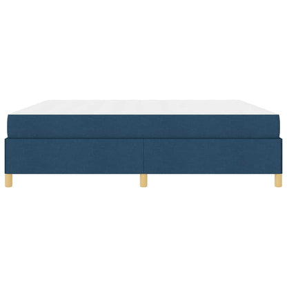 Struttura del letto con materasso Blu 200 x 200 cm Tessuto | homemem39