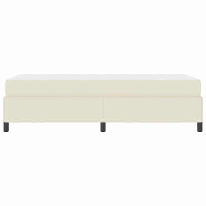 Struttura del letto con materasso Crema 80 x 200 cm Tessuto | homemem39