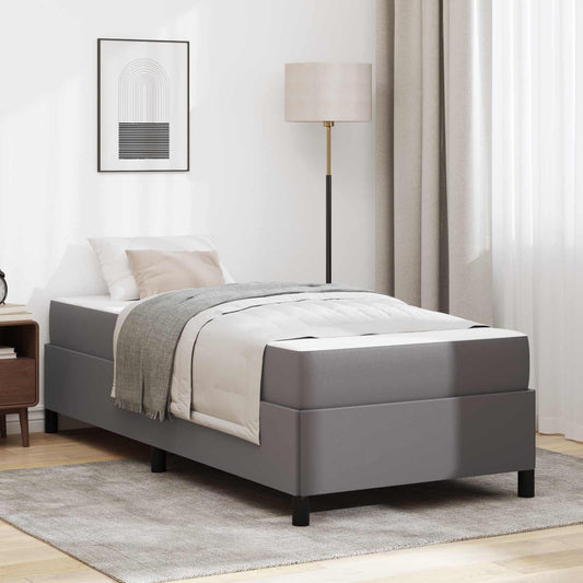 Struttura del letto con materasso Grigio 80 x 200 cm Tessuto | homemem39
