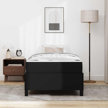 Struttura del letto con materasso Nero 90 x 190 cm Tessuto | homemem39