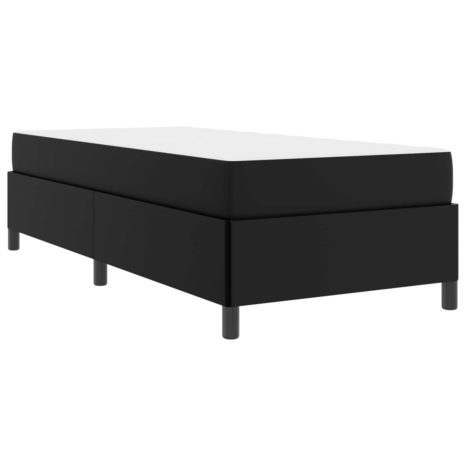 Struttura del letto con materasso Nero 90 x 190 cm Tessuto | homemem39