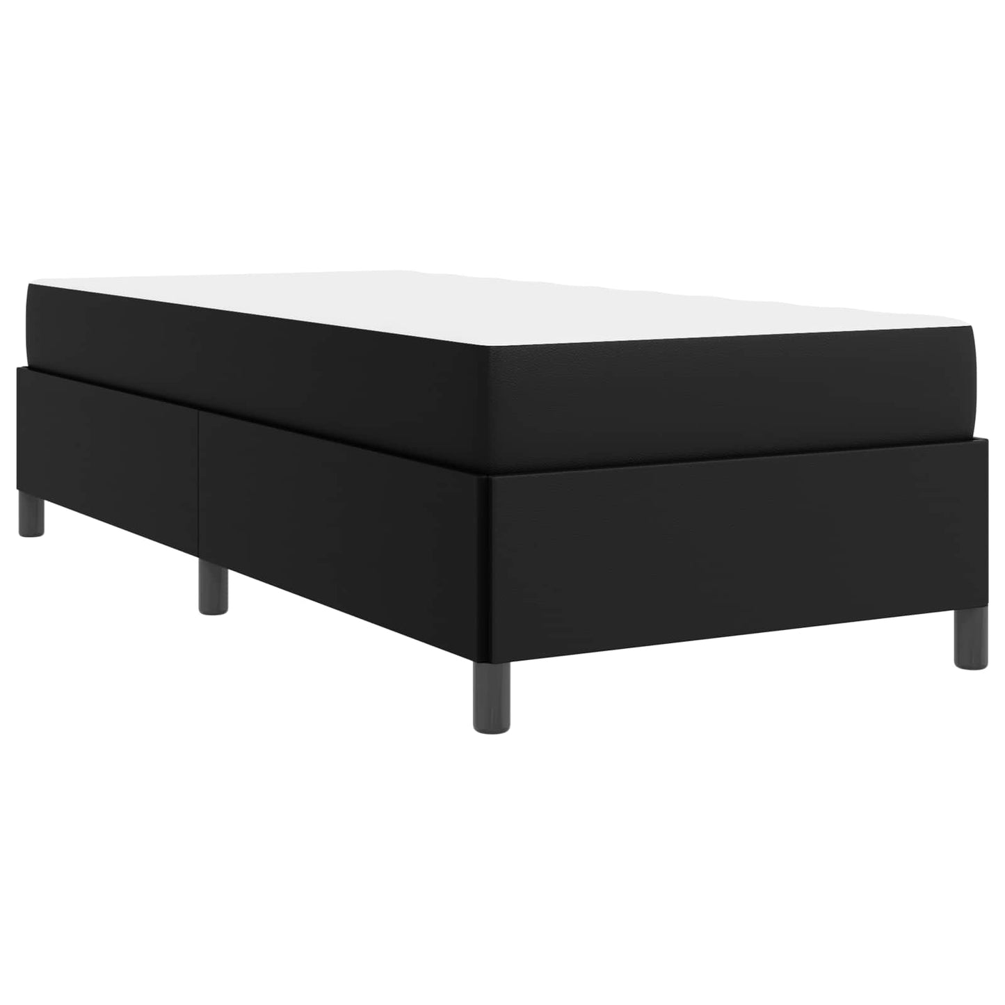 Struttura del letto con materasso Nero 90 x 190 cm Tessuto | homemem39