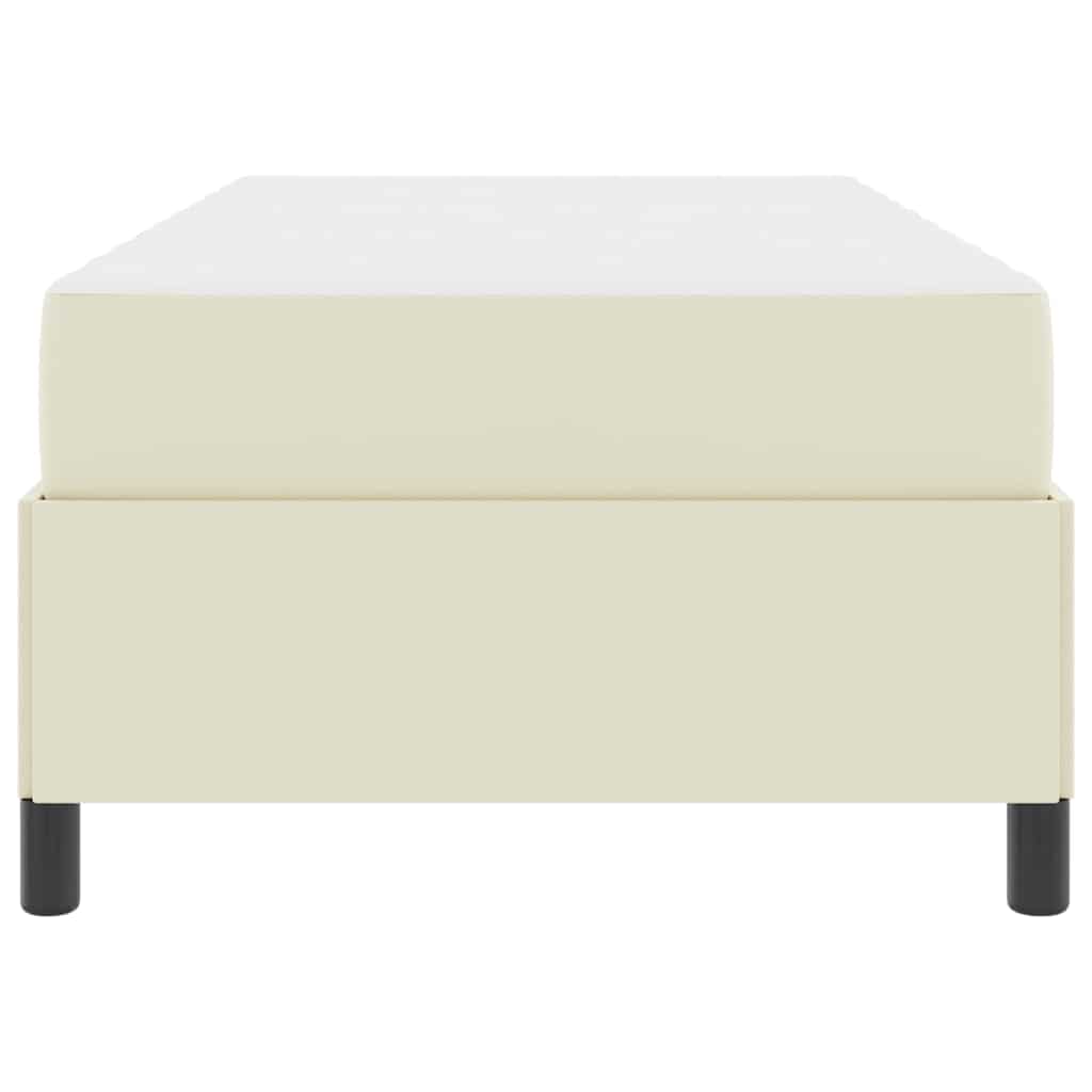 Struttura del letto con materasso Crema 90 x 190 cm Tessuto | homemem39