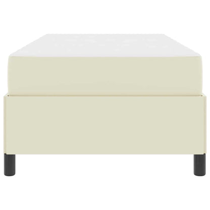 Struttura del letto con materasso Crema 90 x 190 cm Tessuto | homemem39