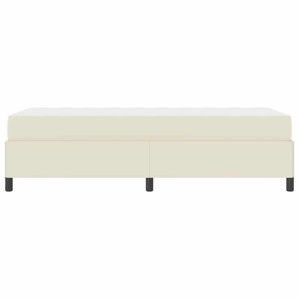 Struttura del letto con materasso Crema 90 x 190 cm Tessuto | homemem39