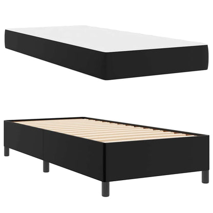 Struttura letto con materasso Nero 90 x 200 cm Pelle sintetica