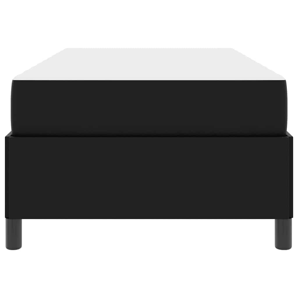Struttura letto con materasso Nero 90 x 200 cm Pelle sintetica