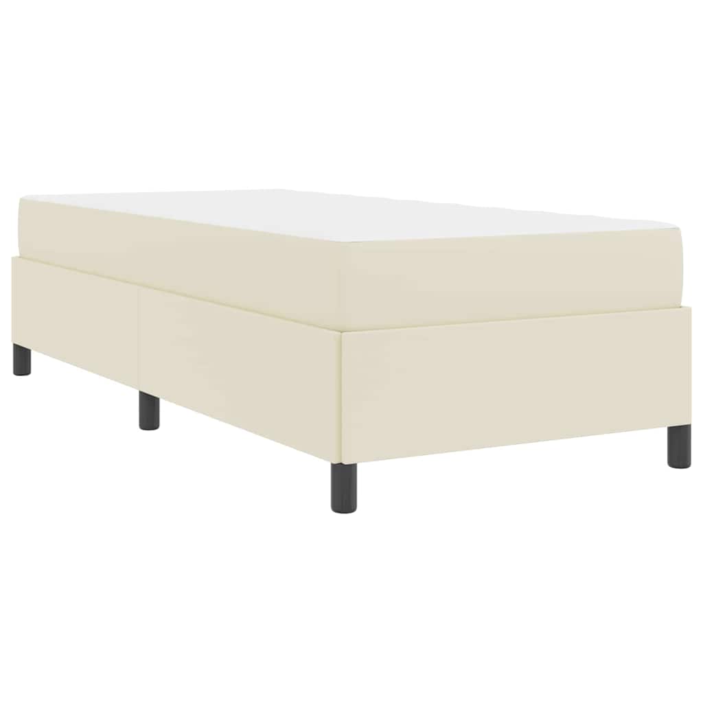 Struttura del letto con materasso Crema 90 x 200 cm Tessuto | homemem39