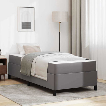 Struttura del letto con materasso Grigio 90 x 200 cm Tessuto | homemem39