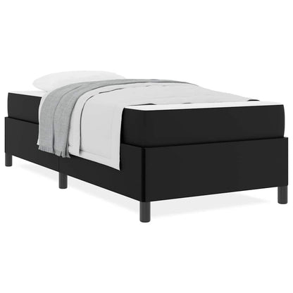 Struttura letto con materasso Nero 100 x 200 cm Pelle sintetica