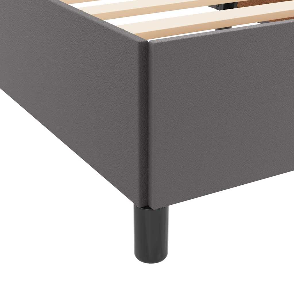 Struttura del letto con materasso Grigio 100 x 200 cm Tessuto | homemem39