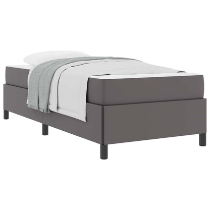 Struttura del letto con materasso Grigio 100 x 200 cm Tessuto | homemem39