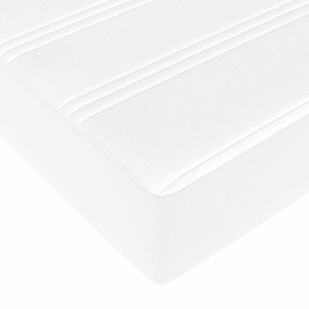 Struttura del letto con materasso Bianco 120 x 190 cm Tessuto | homemem39