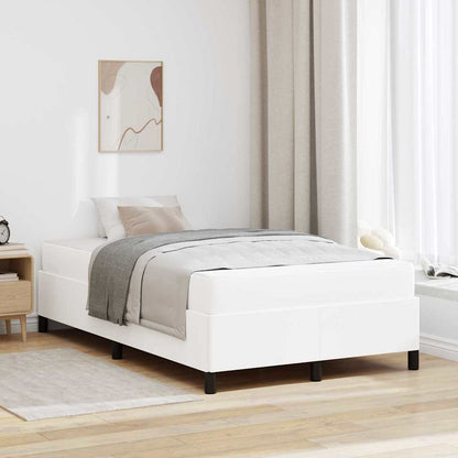 Struttura del letto con materasso Bianco 120 x 190 cm Tessuto | homemem39