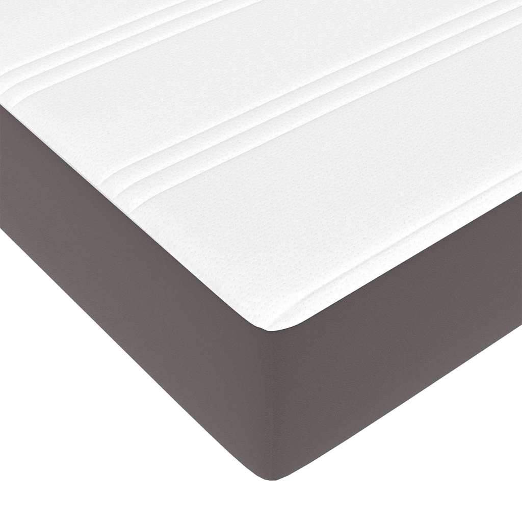 Struttura del letto con materasso Grigio 120 x 190 cm Tessuto | homemem39