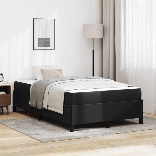 Struttura letto con materasso Nero 120 x 200 cm Pelle sintetica