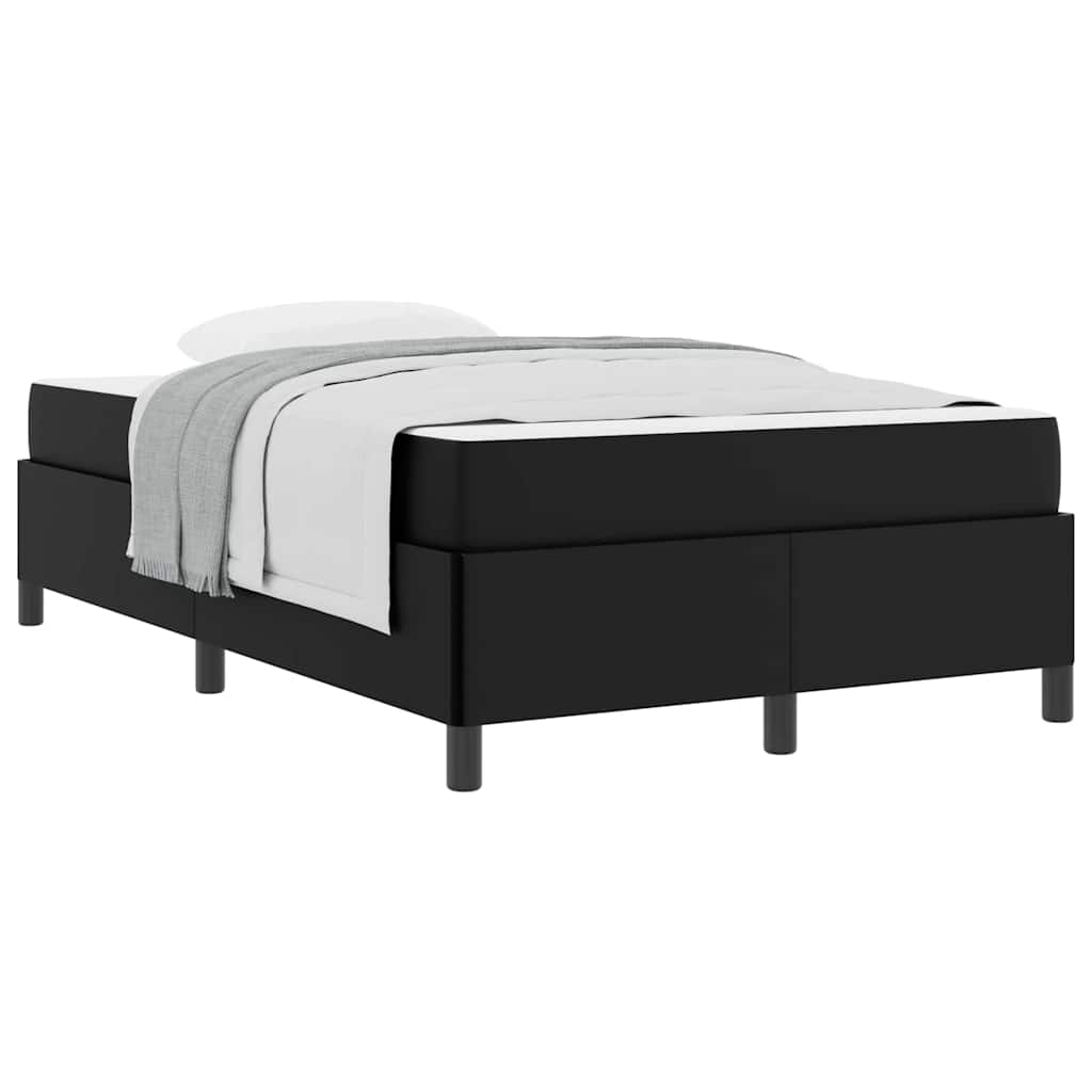 Struttura letto con materasso Nero 120 x 200 cm Pelle sintetica