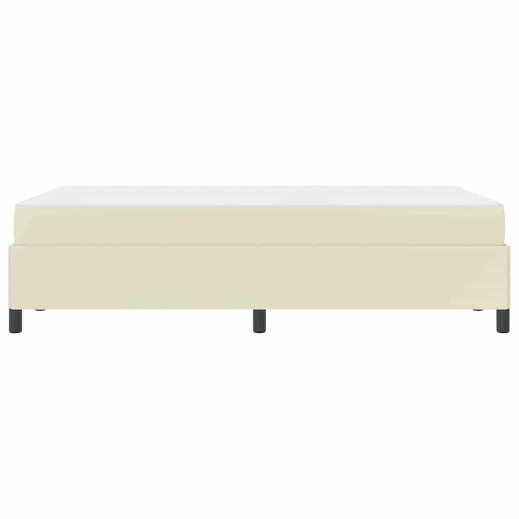 Struttura del letto con materasso Crema 120 x 200 cm Tessuto | homemem39