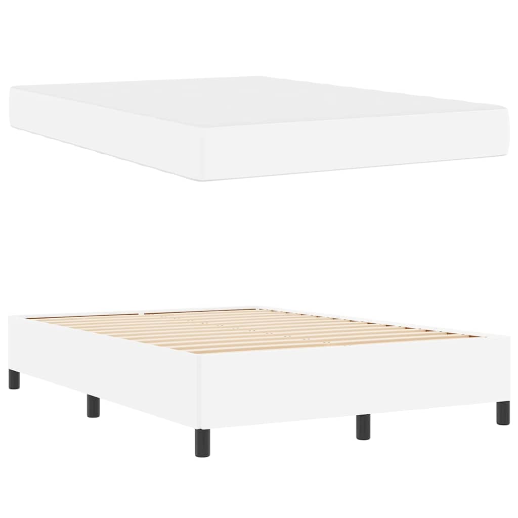 Struttura letto con materasso con materasso Bianco 140 x 190 cm - homemem39