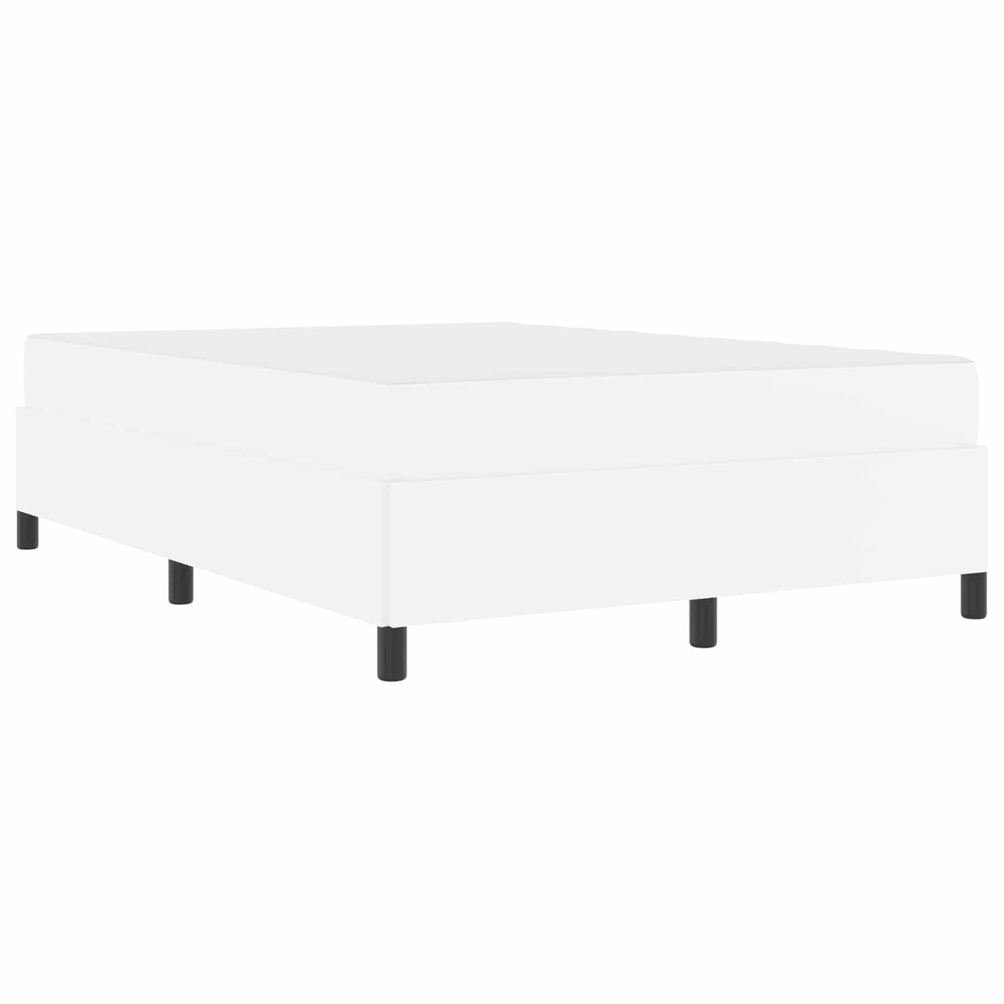 Struttura del letto con materasso Bianco 140 x 190 cm Tessuto