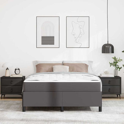 Struttura letto con materasso con materasso Grigio 140 x 190 cm - homemem39
