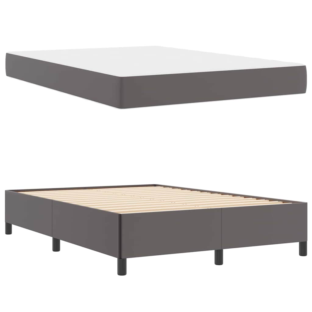 Struttura letto con materasso con materasso Grigio 140 x 190 cm