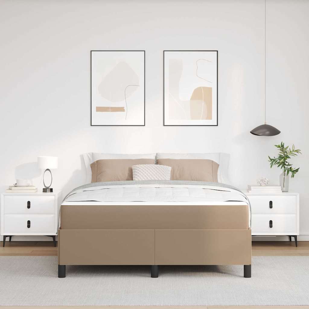 Struttura letto con materasso Cappuccino 140 x 190 cm - homemem39