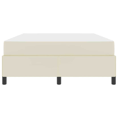 Struttura del letto con materasso Crema 140 x 200 cm Tessuto | homemem39