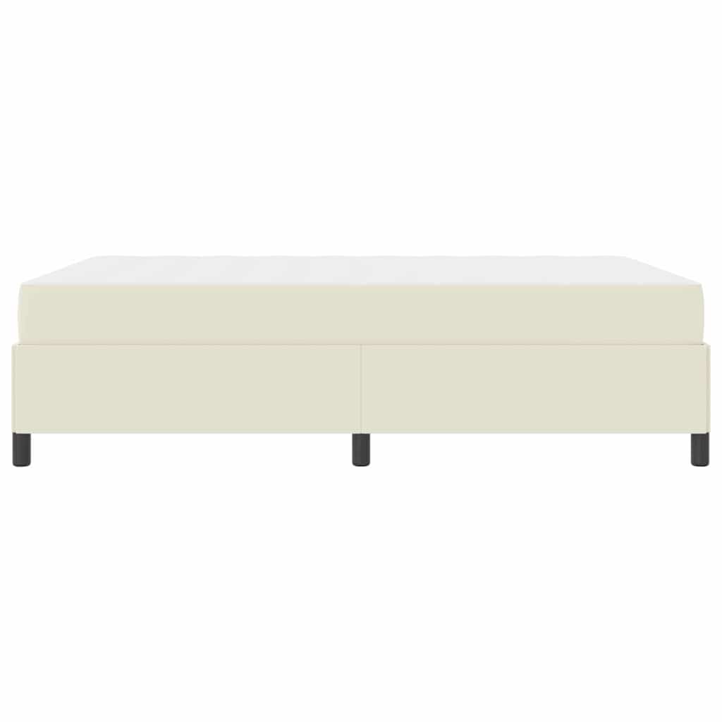 Struttura del letto con materasso Crema 140 x 200 cm Tessuto | homemem39