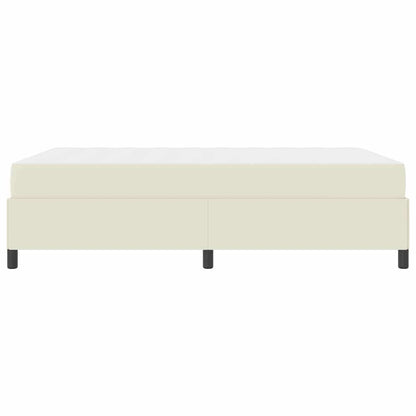 Struttura del letto con materasso Crema 140 x 200 cm Tessuto | homemem39