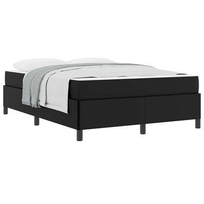 Struttura letto con materasso Nero 160 x 200 cm Pelle sintetica