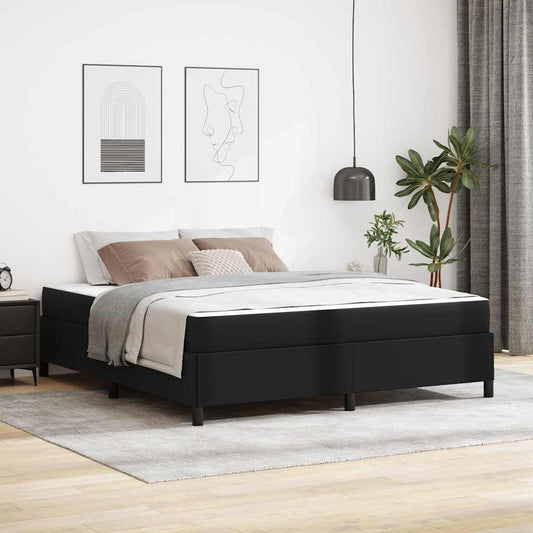 Struttura letto con materasso Nero 180 x 200 cm Pelle sintetica - homemem39