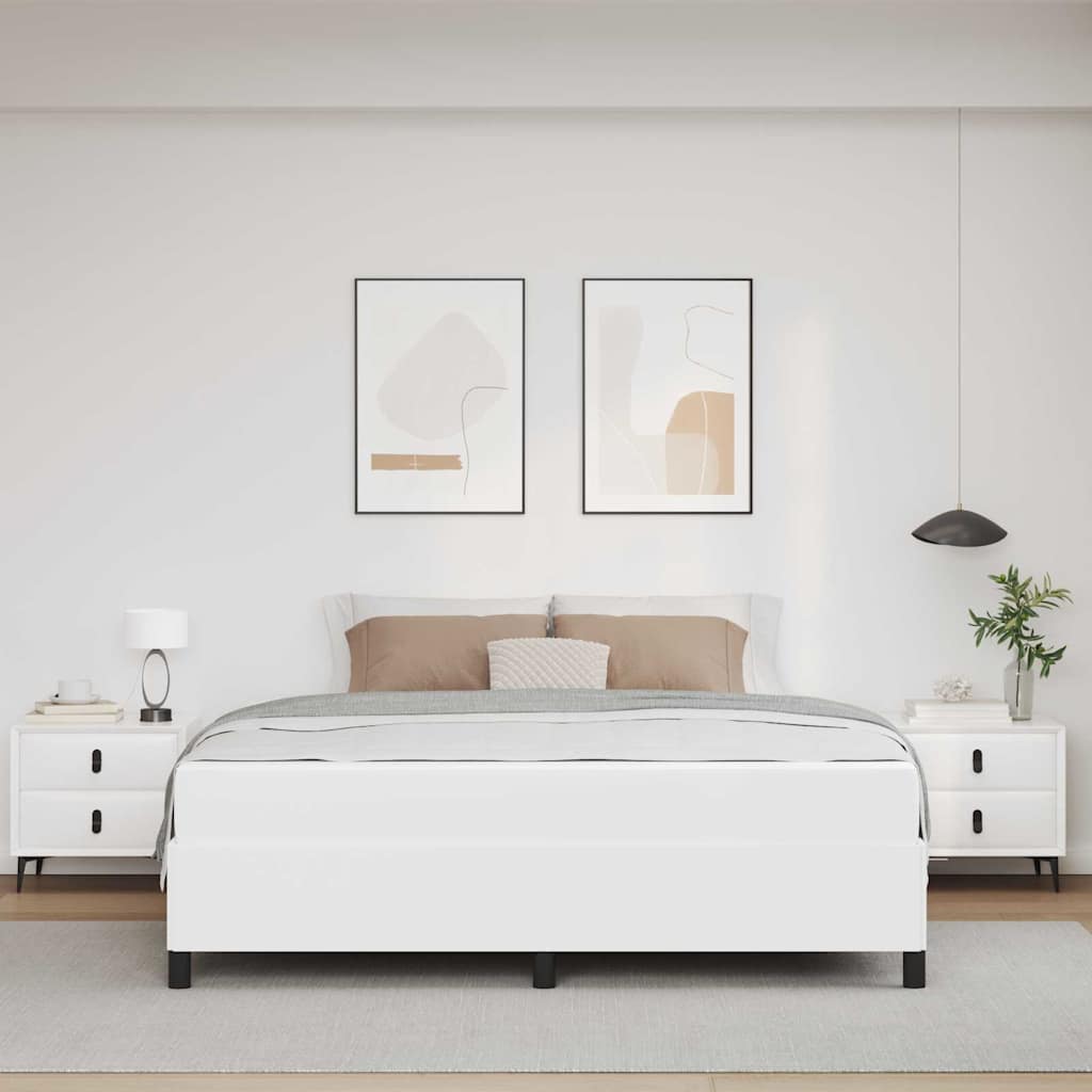 Struttura letto con materasso con materasso Bianco 180 x 200 cm