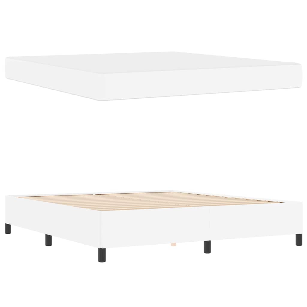 Struttura letto con materasso con materasso Bianco 180 x 200 cm - homemem39