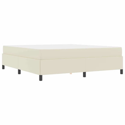 Struttura del letto con materasso Crema 180 x 200 cm Tessuto | homemem39