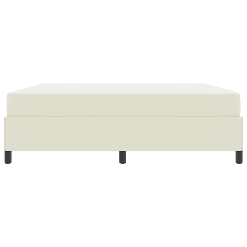 Struttura del letto con materasso Crema 180 x 200 cm Tessuto | homemem39