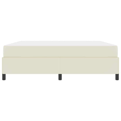 Struttura del letto con materasso Crema 180 x 200 cm Tessuto | homemem39