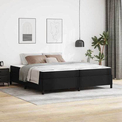 Struttura letto con materasso Nero 200 x 200 cm Pelle sintetica - homemem39
