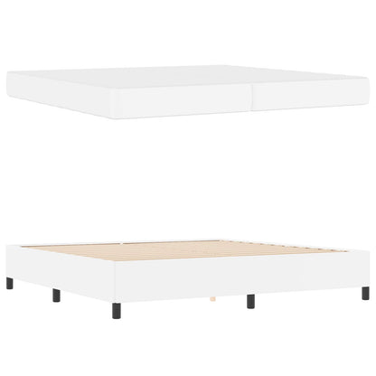 Struttura del letto con materasso Bianco 200 x 200 cm Tessuto