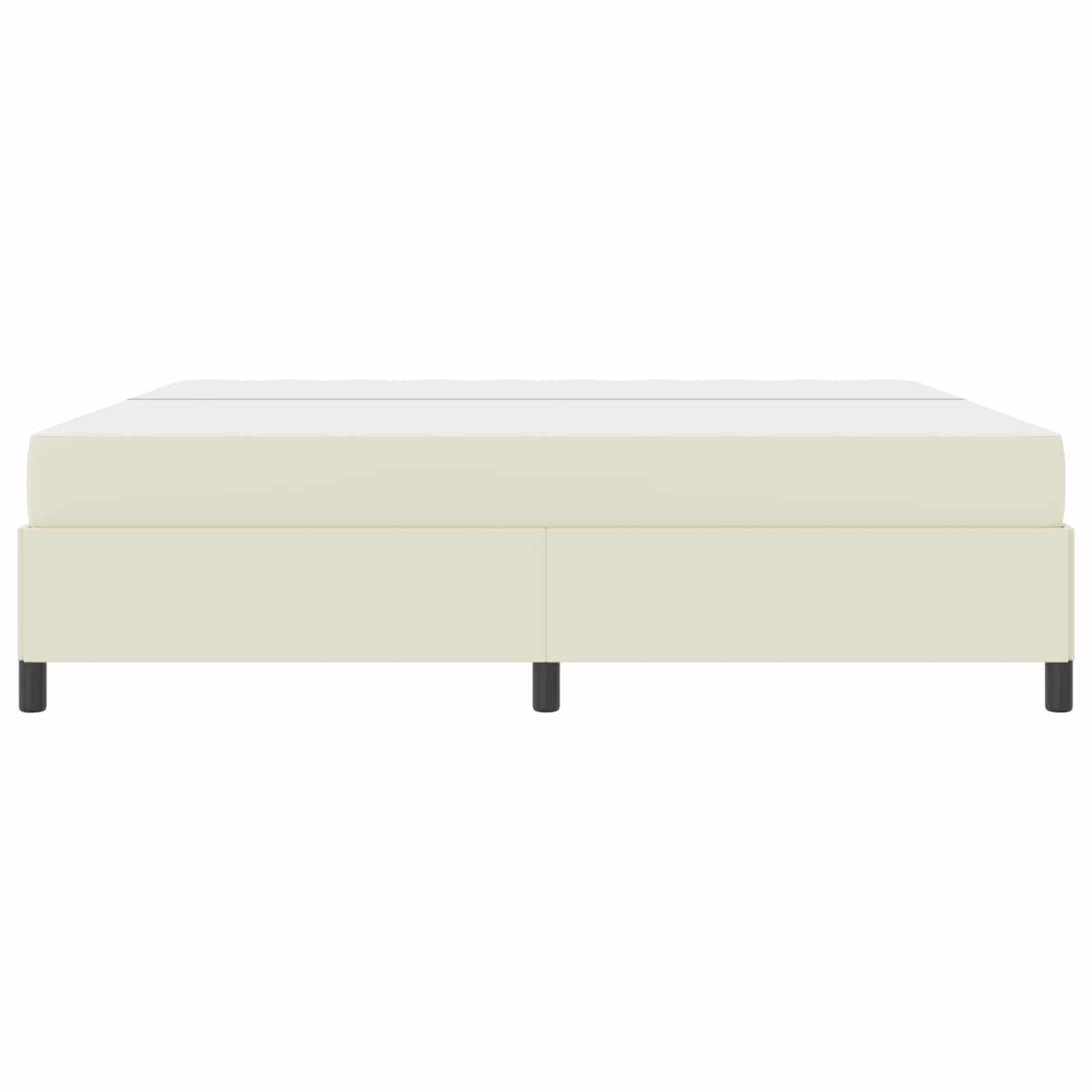 Struttura del letto con materasso Crema 200 x 200 cm Tessuto | homemem39