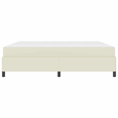 Struttura del letto con materasso Crema 200 x 200 cm Tessuto | homemem39