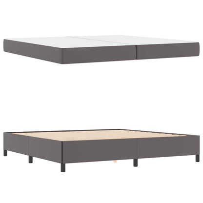 Struttura del letto con materasso Grigio 200 x 200 cm Tessuto | homemem39
