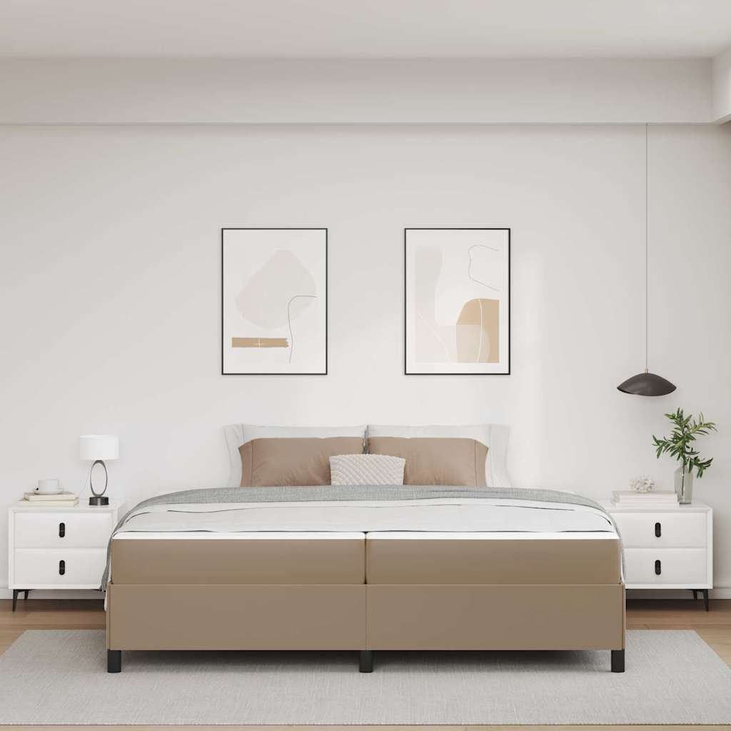 Struttura letto con materasso Cappuccino 200 x 200 cm - homemem39