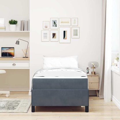 Struttura del letto Grigio scuro 80 x 200 cm Velluto