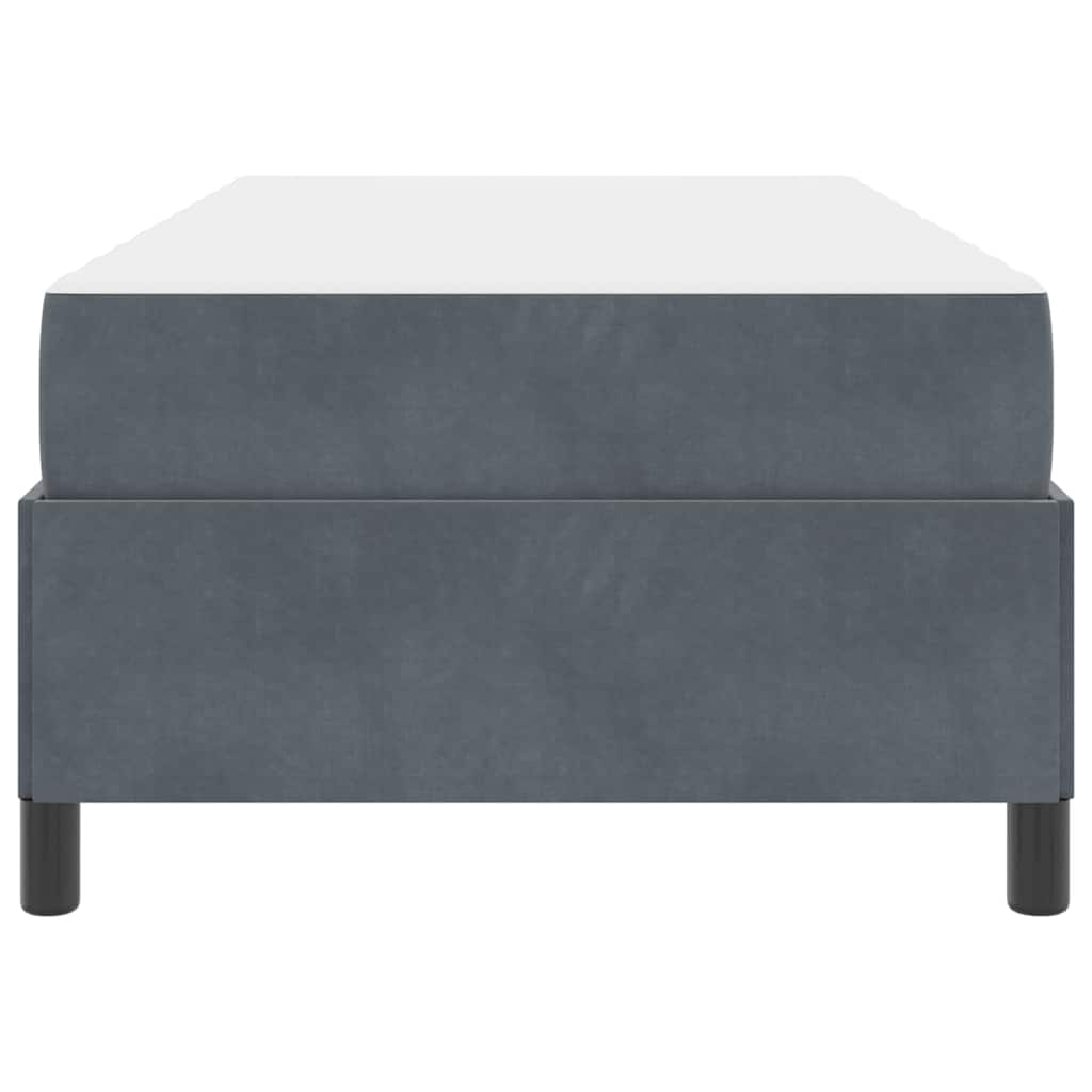 Struttura del letto Grigio scuro 80 x 200 cm Velluto