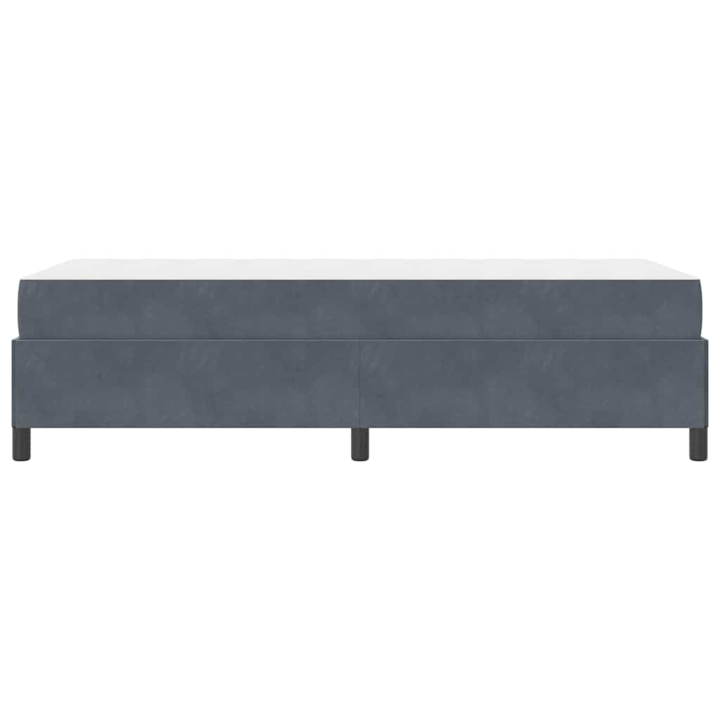 Struttura del letto Grigio scuro 80 x 200 cm Velluto