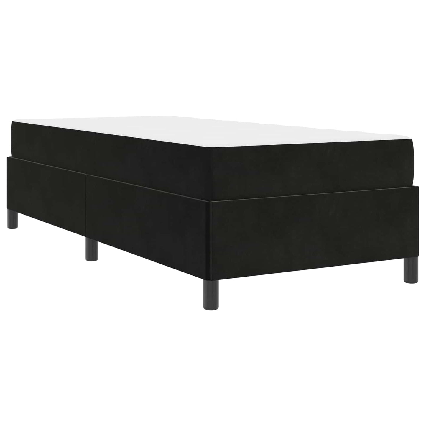 Struttura del letto con materasso Nero 80 x 200 cm Tessuto | homemem39